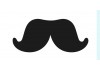 moustache stickers