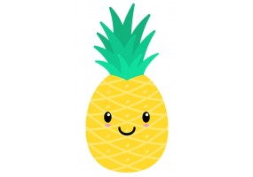 Sticker ananas rigolo