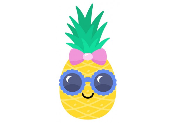 Sticker ananas lunette soleil