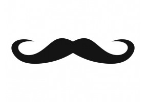 Sticker moustache vintage