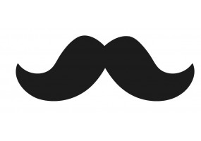 Sticker moustache mural