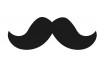 Sticker moustache mural