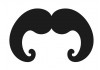 Autocollants muraux moustache