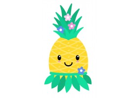 Sticker mural ananas