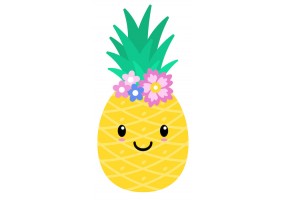 Sticker mural ananas