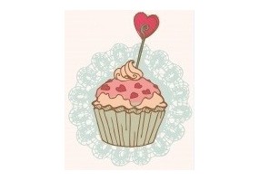 Autocollant mural Cup cake