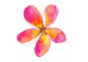 Sticker fleur aquarelle