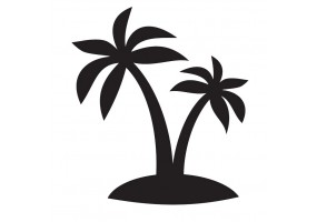 Sticker palmier noir