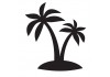 Sticker palmier noir silhouette