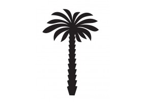 Sticker palmier noir geant