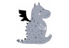 Sticker gros dragon gris