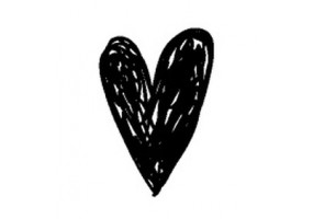 Sticker cœur noir