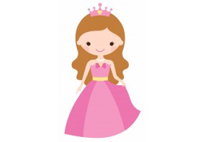 Sticker mural petite princesse