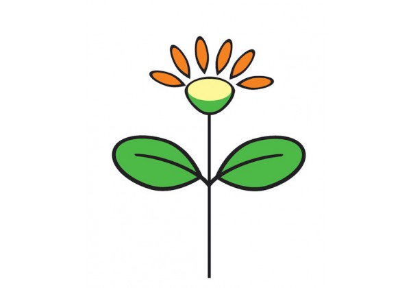 Sticker fleur pétales