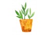 Autocollant plante aquarelle