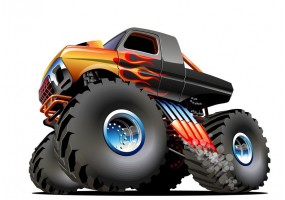 Sticker monster truck