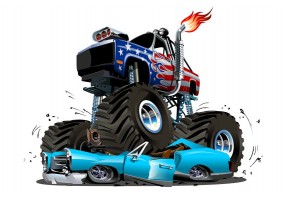 Sticker monster truck