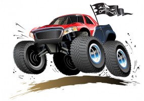 Sticker monster truck