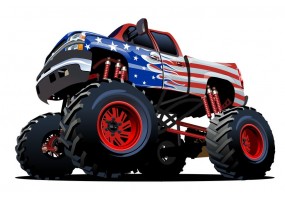 Sticker monster truck