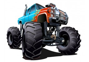 Sticker monster truck