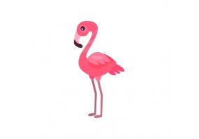 Sticker flamant rose