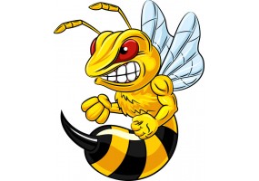 Sticker abeille colère
