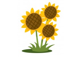 Sticker abeille tournesol