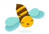 Sticker abeille vol