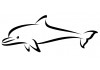 Sticker deco dauphin silhouette