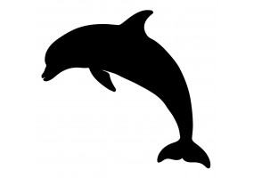 Sticker dauphin saute silhouette