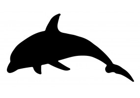 Sticker dauphin noir