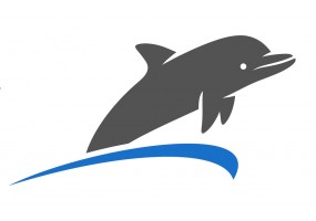 Sticker mural dauphin vague