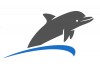 Sticker mural dauphin vague