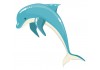 Sticker dauphin bleu blanc chambre