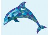 Sticker mural dauphin origami