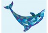 Sticker dauphin origami
