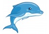Sticker dauphin bleu