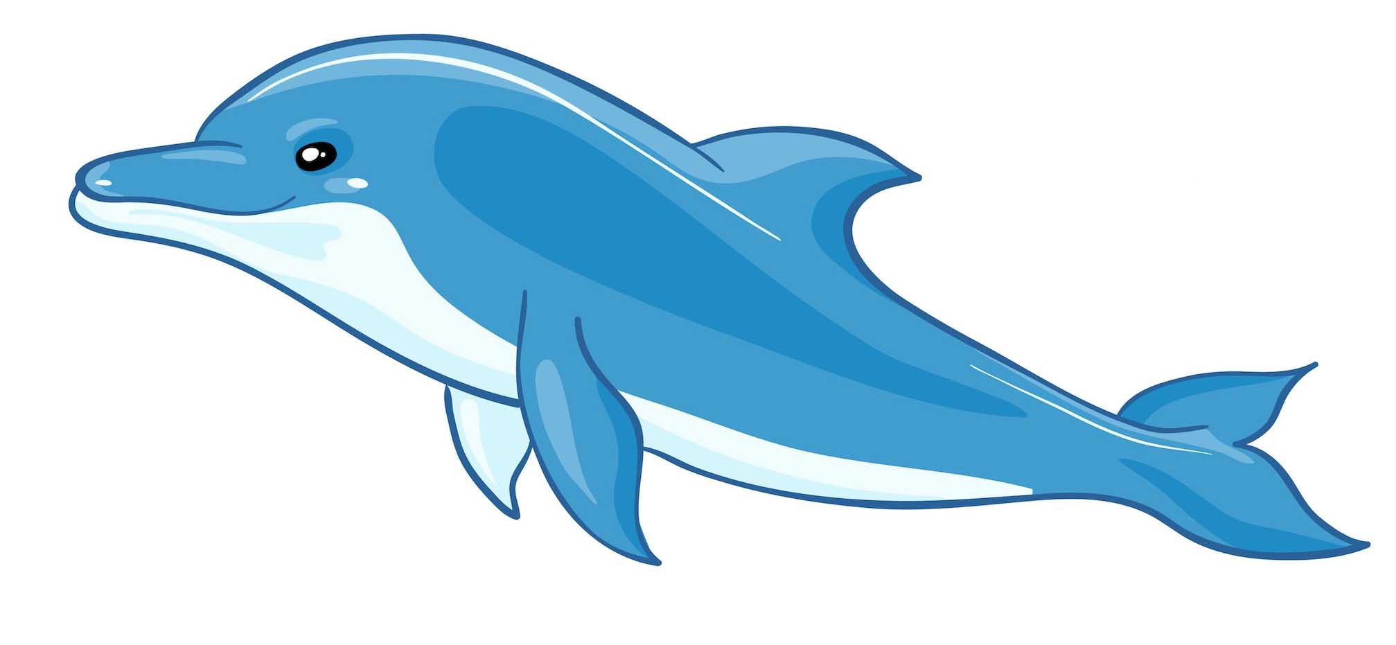 Stickers Deco Dauphin Bleu