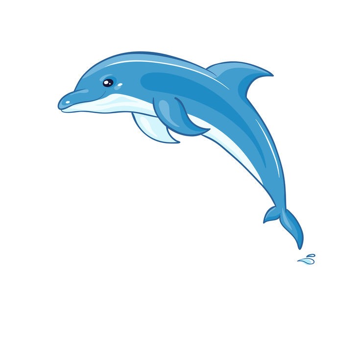 Stickers Deco Dauphin Bleu