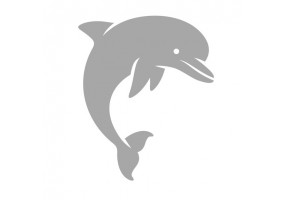 Sticker dauphin gris courbe