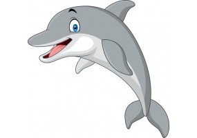 Sticker dauphin gris