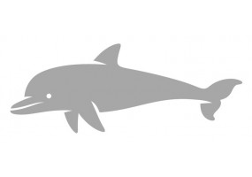 Sticker dauphin gris