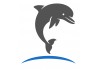 Sticker dauphin en saut
