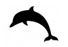 Sticker muraux dauphin noir