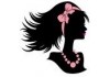 Sticker Cheveux coiffeuse vent