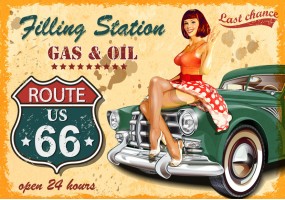 Sticker plaque pin up