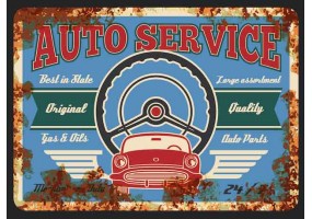 Autocollant mural plaque vintage