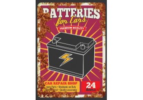 Sticker batterie vintage