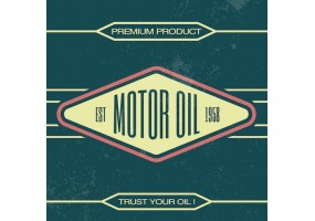Sticker motor oil