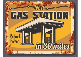 Sticker muraux station essence